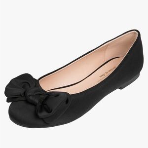 Black Bow Ballet Flat Slip-On